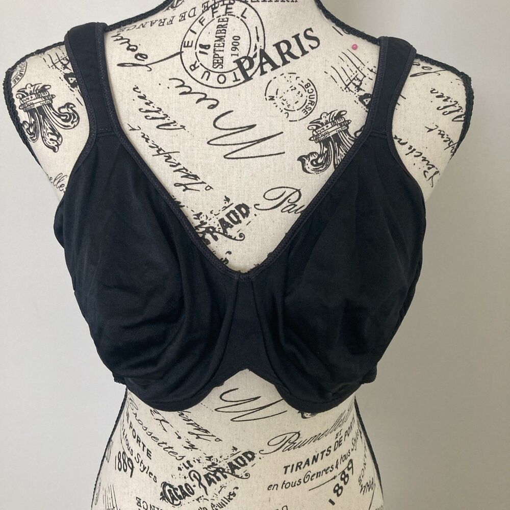 Bali Live It Up Full-Figure Seamless Underwire Bra 3353 Black Sz 40DD